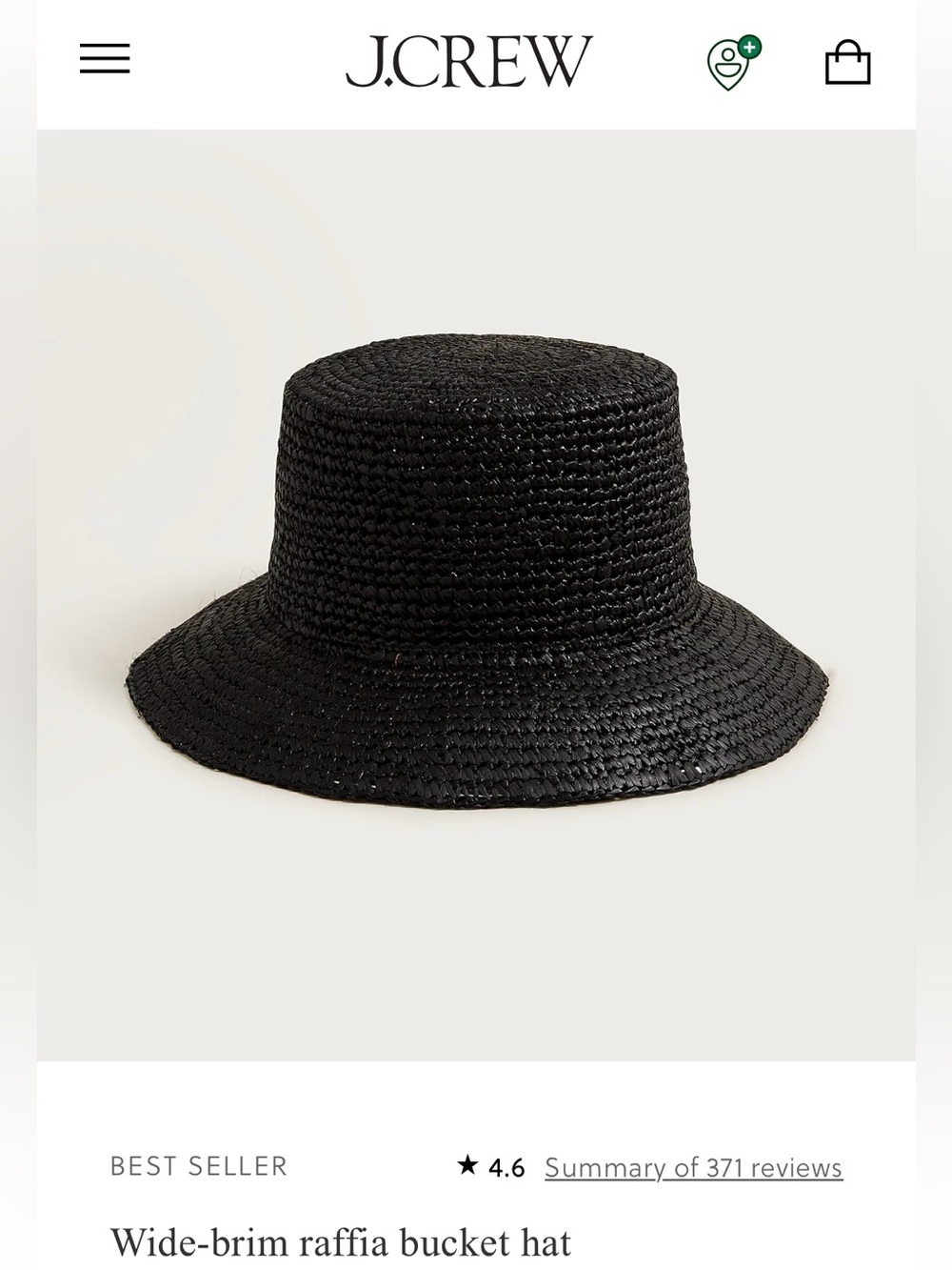 Straw Hat - Black